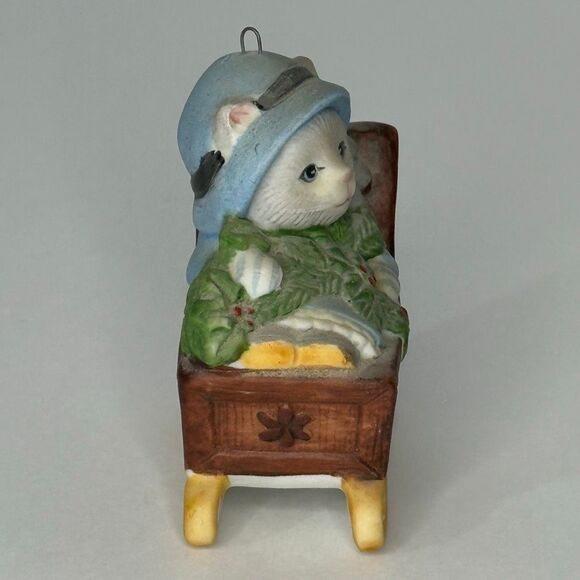 Vintage Kitty Cucumber Christmas Ornaments by Schmid Set of 2 - Picture 11 of 15